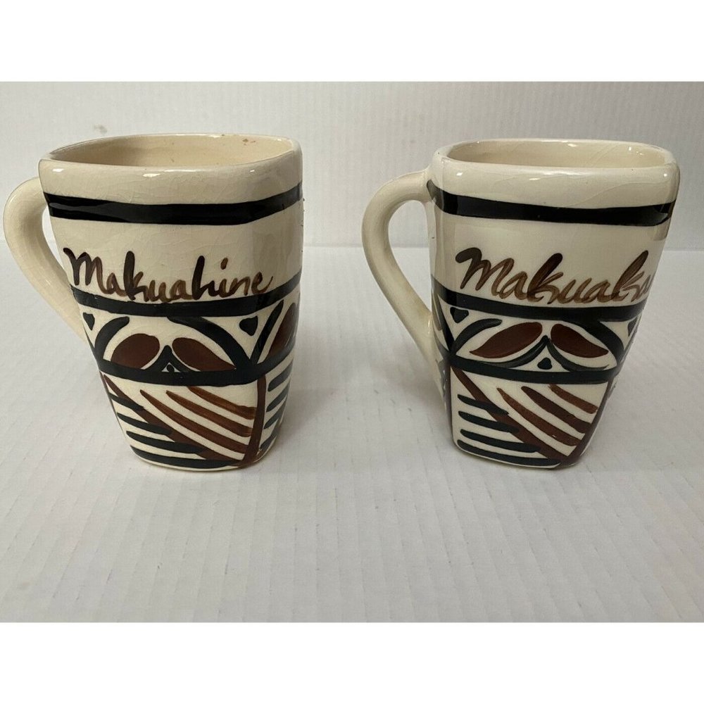 Mom Dad  Customized Mug Made Hawaii Coffee Cup Tapa Hand‎ Painted Hawaiian